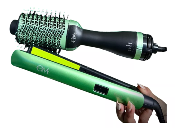 Set planchita + cepillo secador OM